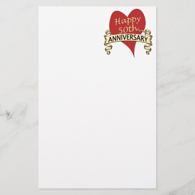 50th. Anniversary Stationery (Front)