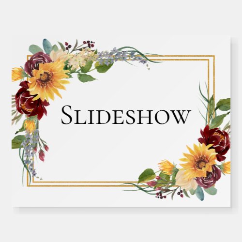 50th anniversary Sunflowers Slideshow Foam Board