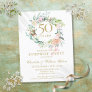 50th Anniversary Surprise Party Roses Garland Invitation Postcard