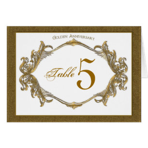 50th anniversary Table Number Cards