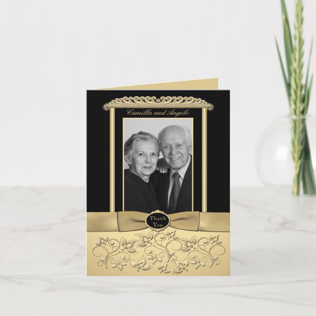 50th Anniversary Thank You Card with Photo Insert (Front)