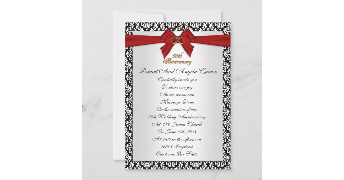 50th Anniversary vow renewal Invitation | Zazzle