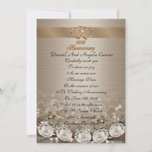 50th Anniversary vow renewal Invitation