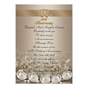 Vow Renewal Invitations Zazzle 50th Anniversary Vow Renewal Invitation