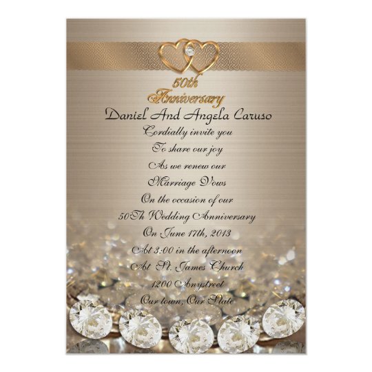 50th Anniversary Vow Renewal Invitation Zazzle Com