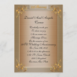 50th Anniversary vow renewal Invitation