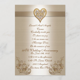 50th Anniversary vow renewal Invitation