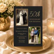 50th Anniversary Vow Renewal Then and Now Photo