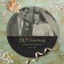 50th Anniversary Wedding Gold Black Photo Paper Plates