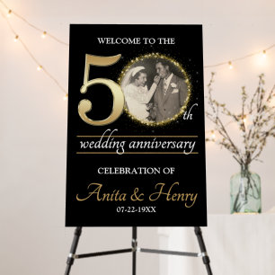50th Anniversary Welcome sign with Photo