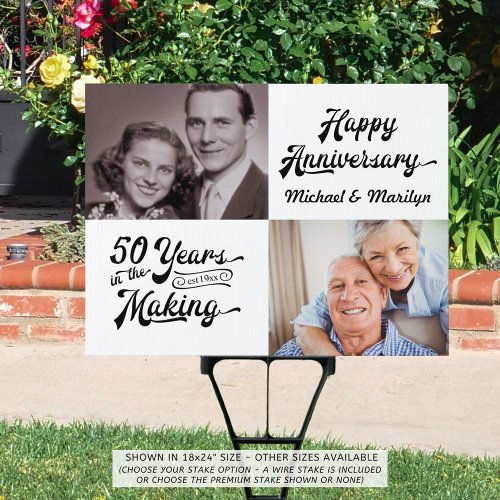 50th Anniversary Years in the Making Photo Sign