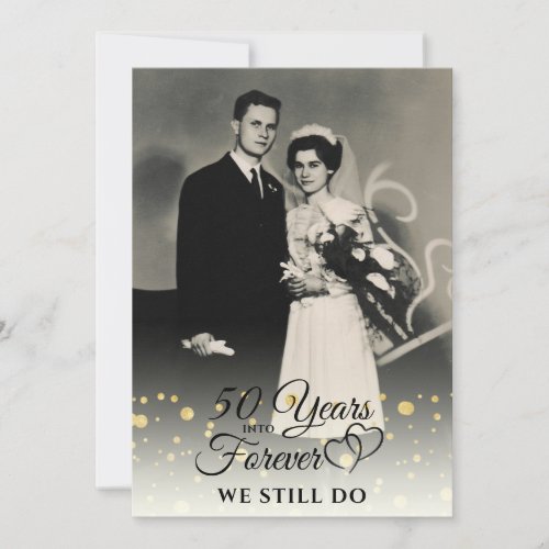 50th Anniversary YEARS INTO FOREVER Vow Renewal Invitation