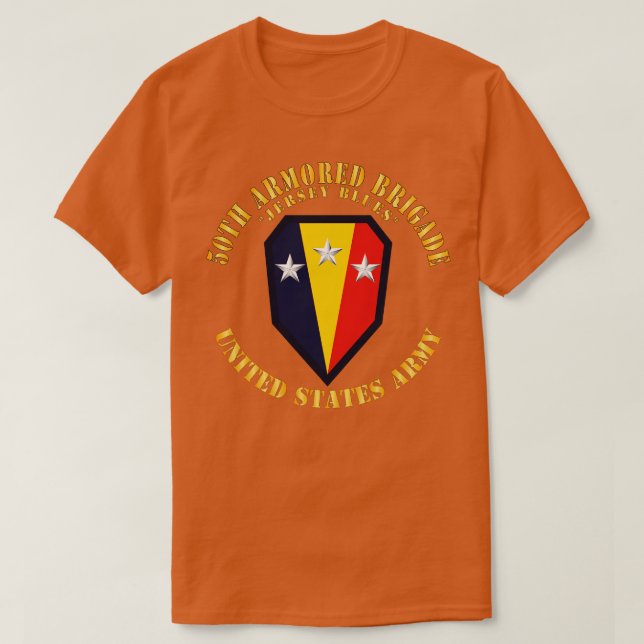 50th Armored Brigade Jersey Blues SSI  X T-Shirt (Design Front)