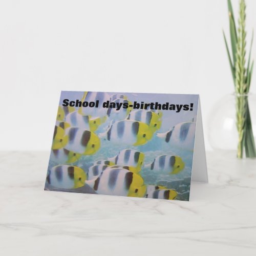 50th BIRDHAY HUMOR FROM SCHOOL OF FISH Card