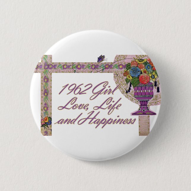 50th Birthday, 1962 Button (Front)