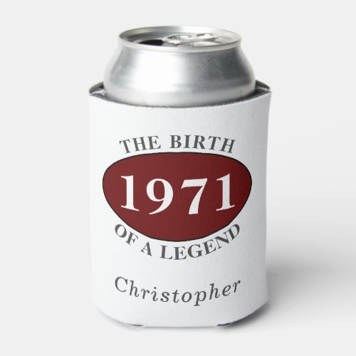 50th Birthday 1971 Birth Of A Legend Retro 50 Can Cooler