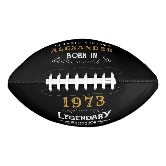 50th Birthday 1973 Monogram Legendary Football (Front)