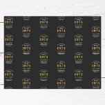 50th Birthday 1974 Black Gold Chic Elegant Tissue Paper<br><div class="desc">50th Birthday Chic 1974 Themed Black & Gold Elegant Tissue Paper. Celebrate the journey of the vintage years with our 50th Birthday 1974 Black and Gold Chic Elegant Tissue Paper. Wrapped in class and elegance, this high-quality tissue paper offers a fully personalized touch, reflecting the chic vibes of the birthday....</div>