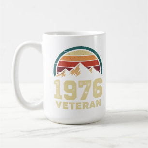 50th Birthday 1976 Retro Mountains Sunshine Vintag Coffee Mug
