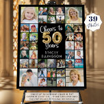 50th Birthday 39 Photo Collage Cheers to 50 Years Foam Board<br><div class="desc">50th Birthday 39 Photo Collage Cheers to 50 Years Foam Board Sign. Celebrate a 50th birthday with a photo memories display printed on foam board utilizing this easy-to-upload photo collage template with 39 square photos and the title CHEERS TO 50 YEARS and name in your choice of background color in...</div>