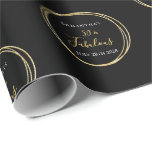 50th Birthday 50 and Fabulous Black Gold Birthday Wrapping Paper<br><div class="desc">This is a chic and elegant 50th birthday party design. This stylish design is in classic black and gold. It has the text, "Samantha's 50 and Fabulous" and the celebration date. This simple, modern, typography motif is framed by an elegant gold effect circle. It is perfect for a chic and...</div>