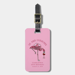 50th Birthday 50 and Fabulous Swag Custom Luggage Tag