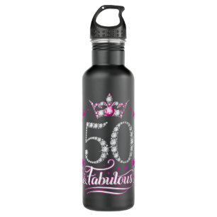 50th Birthday. 50 and Fabulous women's, ladies Stainless Steel Water Bottle