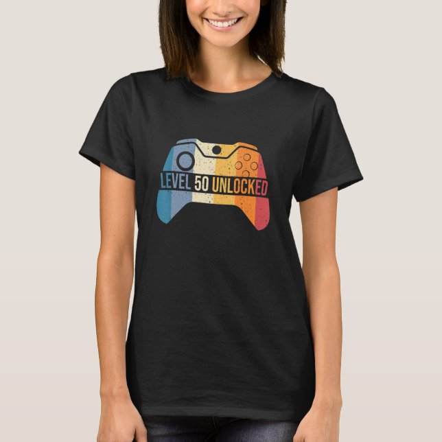 50th Birthday  50 B Day Women Men Born In 1973 Gam T-Shirt (Front)