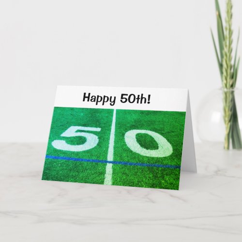 50th Birthday 50-yard line football field