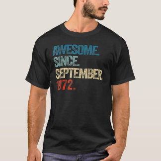 50th Birthday  50 Year Old Awesome Since September T-Shirt