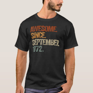 50th Birthday 50 Year Old Awesome Since September T-Shirt