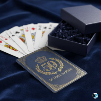 50th Birthday 50 Years 50 Kings Personalized Deck Poker Cards