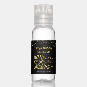 50th Birthday 50 YEARS IN THE MAKING Party Favor Hand Sanitizer