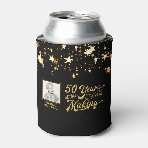 50th Birthday 50 YEARS IN THE MAKING Photo Can Cooler