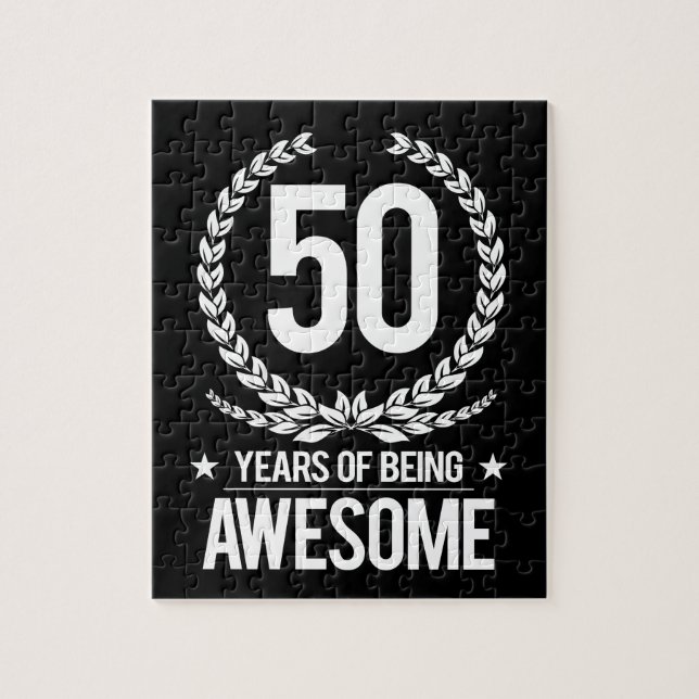 50th Birthday (50 Years Of Being Awesome) Jigsaw Puzzle (Vertical)