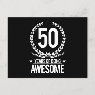 50th Birthday (50 Years Of Being Awesome) Postcard