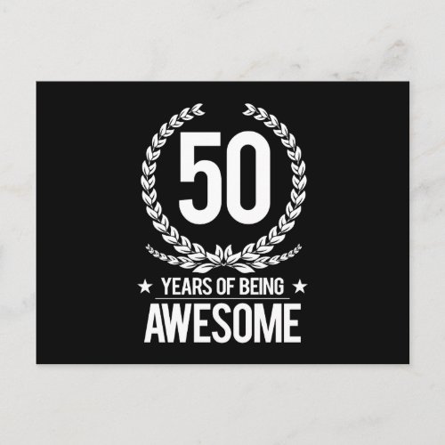 50th Birthday 50 Years Of Being Awesome Postcard