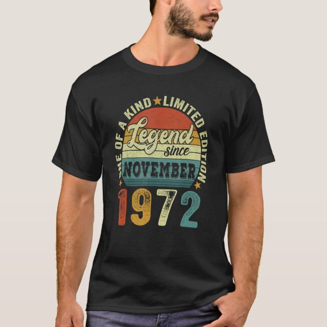 50th Birthday 50 Years Old Boy Legend Since Novemb T-Shirt (Front)