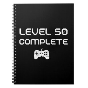 50th Birthday / 50th Anniversary Level 50 Complete Notebook