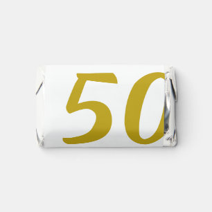 50th birthday add name date year black template go hershey's miniatures