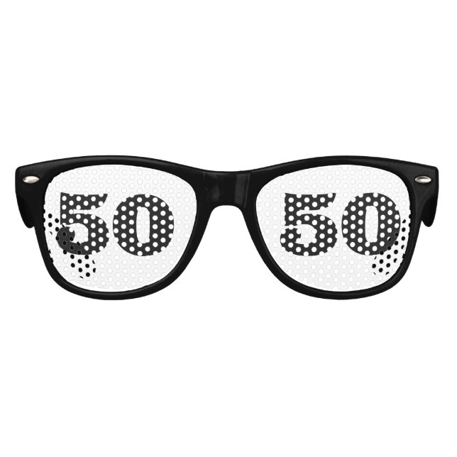 50TH BIRTHDAY AGE 50 Party Sunglasses (Front)