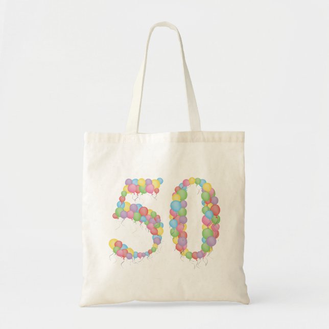 50th Birthday Anniversary Gift Bag Balloons (Front)