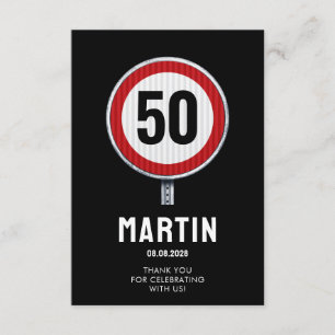 50th Birthday - ANY AGE Thank You Card