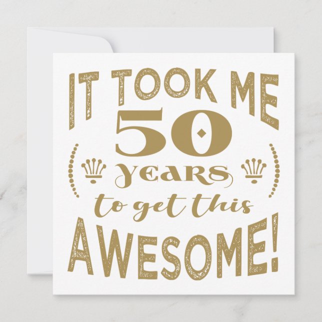 50th Birthday Awesome Card (Front)