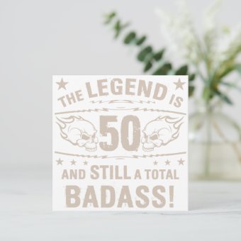 50th Birthday Badass Card | Zazzle