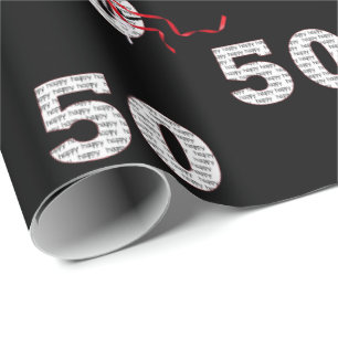 50th Birthday Balloon Bouquet Wrapping Paper