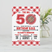 50th Birthday Barbecue Invitation (Standing Front)