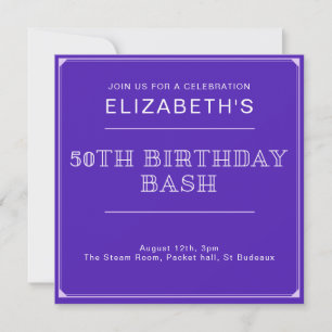 50th Birthday Bash Custom Invitation