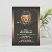 50th Birthday BBQ Beers Party Invitation (Standing Front)