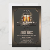 50th Birthday BBQ Beers Party Invitation (Front)